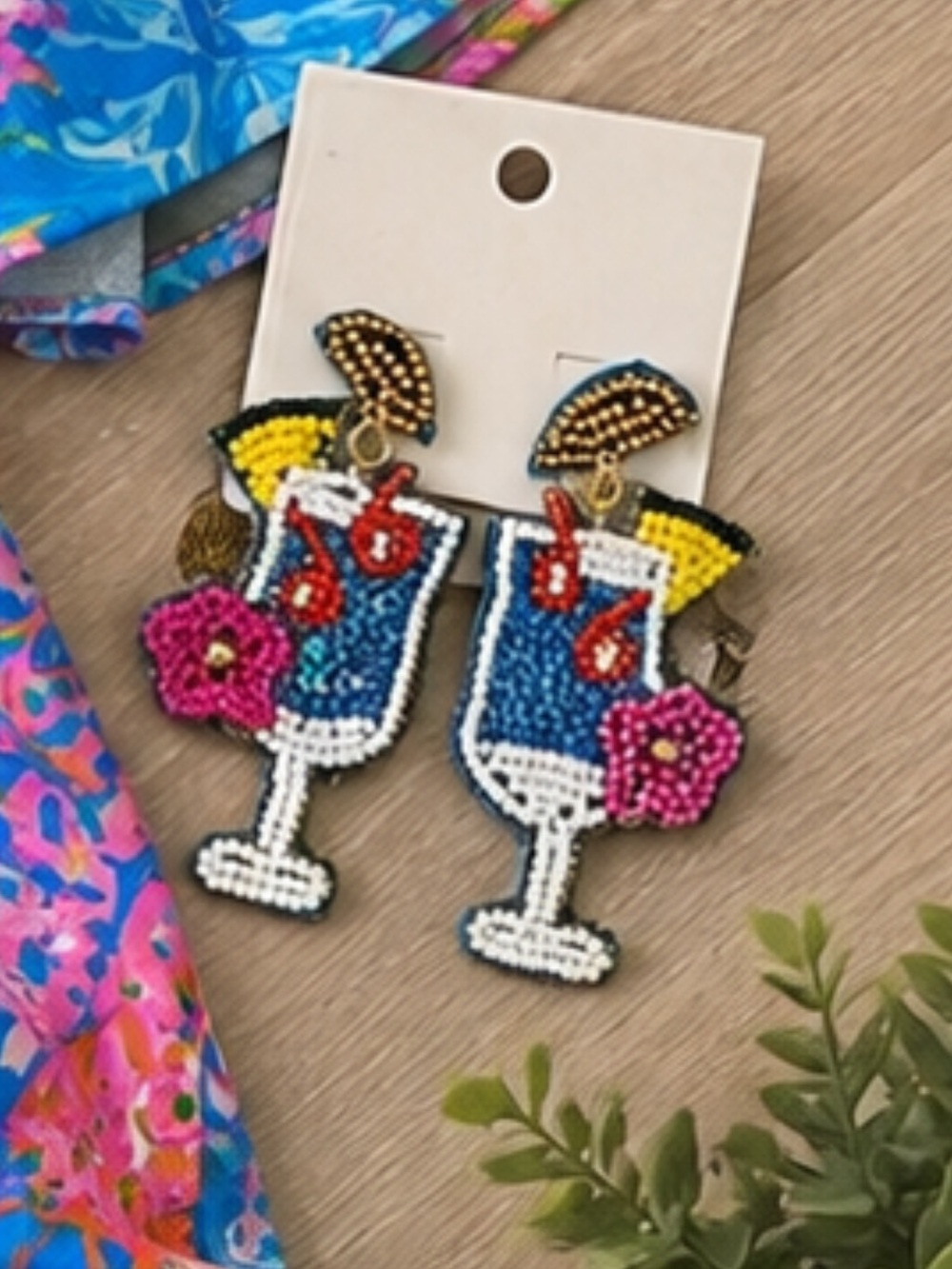 Cocktail beaded earrings